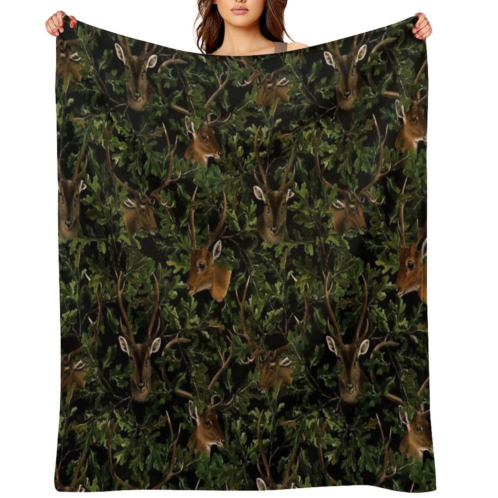 Mystic Botanical Vintage Forest Night Animals Nightgarden Gift-ready Throw Blanket