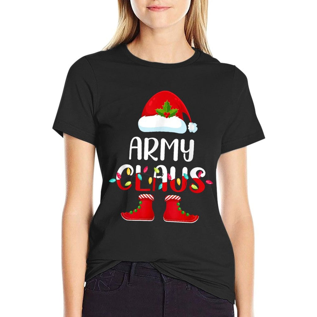 Santa Army Claus Elf Matching Family Group Christmas  Slim-fit Cut T-Shirt