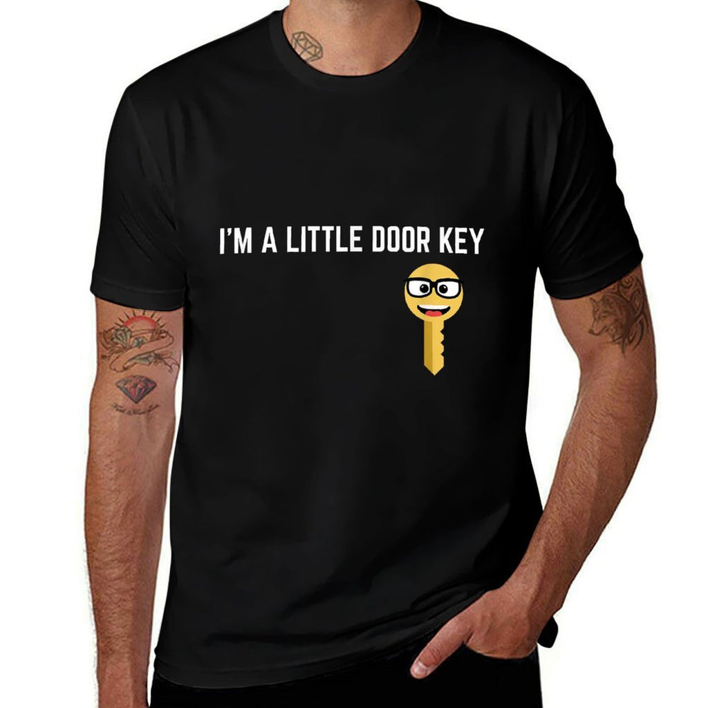 Funny Im A Little Door Key Nerdy Bad Dorky Mom Dad Kids Pun  Wrinkle-resistant T-Shirt
