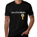Funny Im A Little Door Key Nerdy Bad Dorky Mom Dad Kids Pun  Wrinkle-resistant T-Shirt
