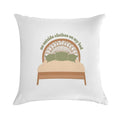 No Outside Clothes on My Bed Soft Durable Construction Throw Pillow