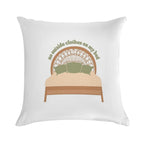 No Outside Clothes on My Bed Soft Durable Construction Throw Pillow