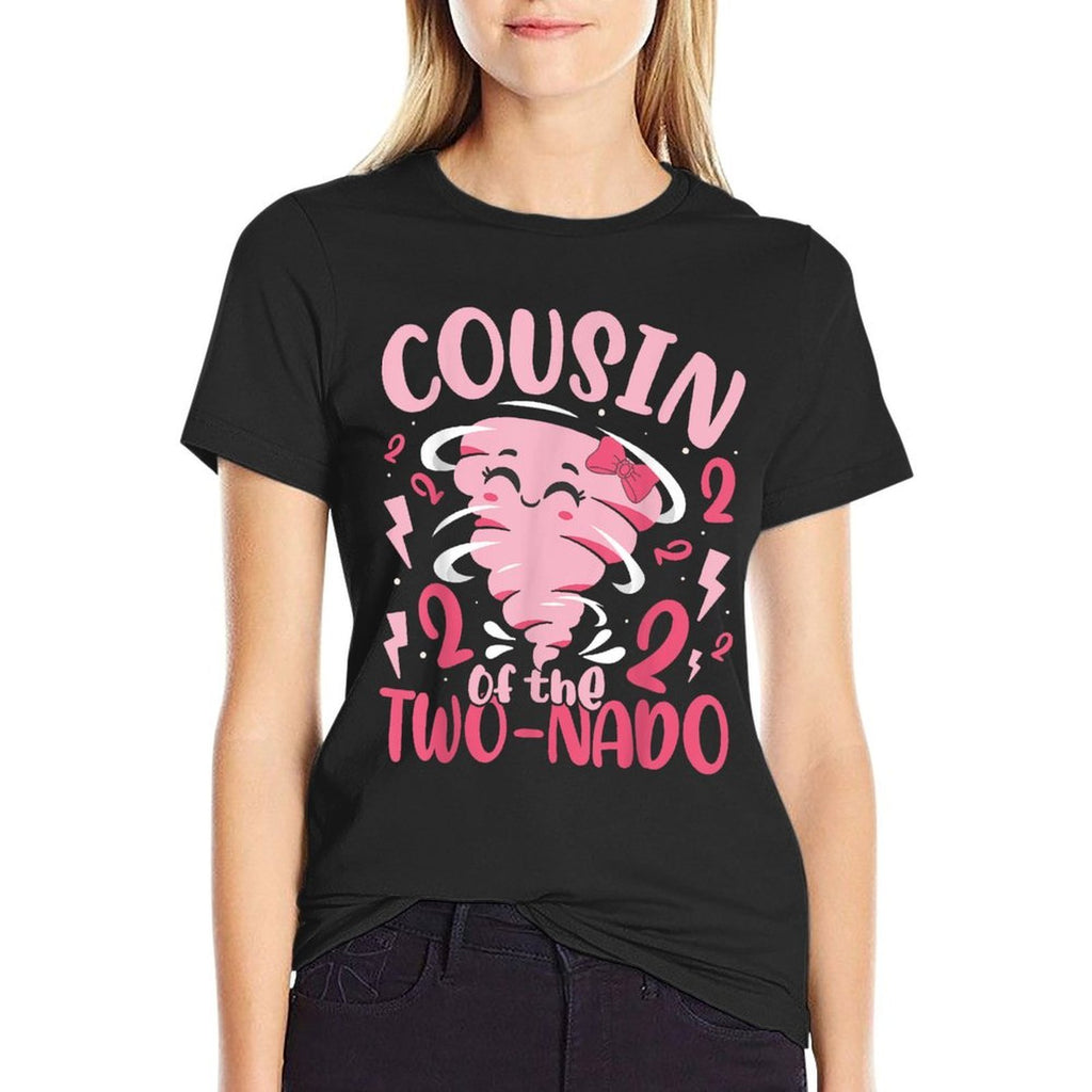 Cousin of The Two-nado Tornado Theme 2nd Birthday Party Kids  Lightweight T-Shirt