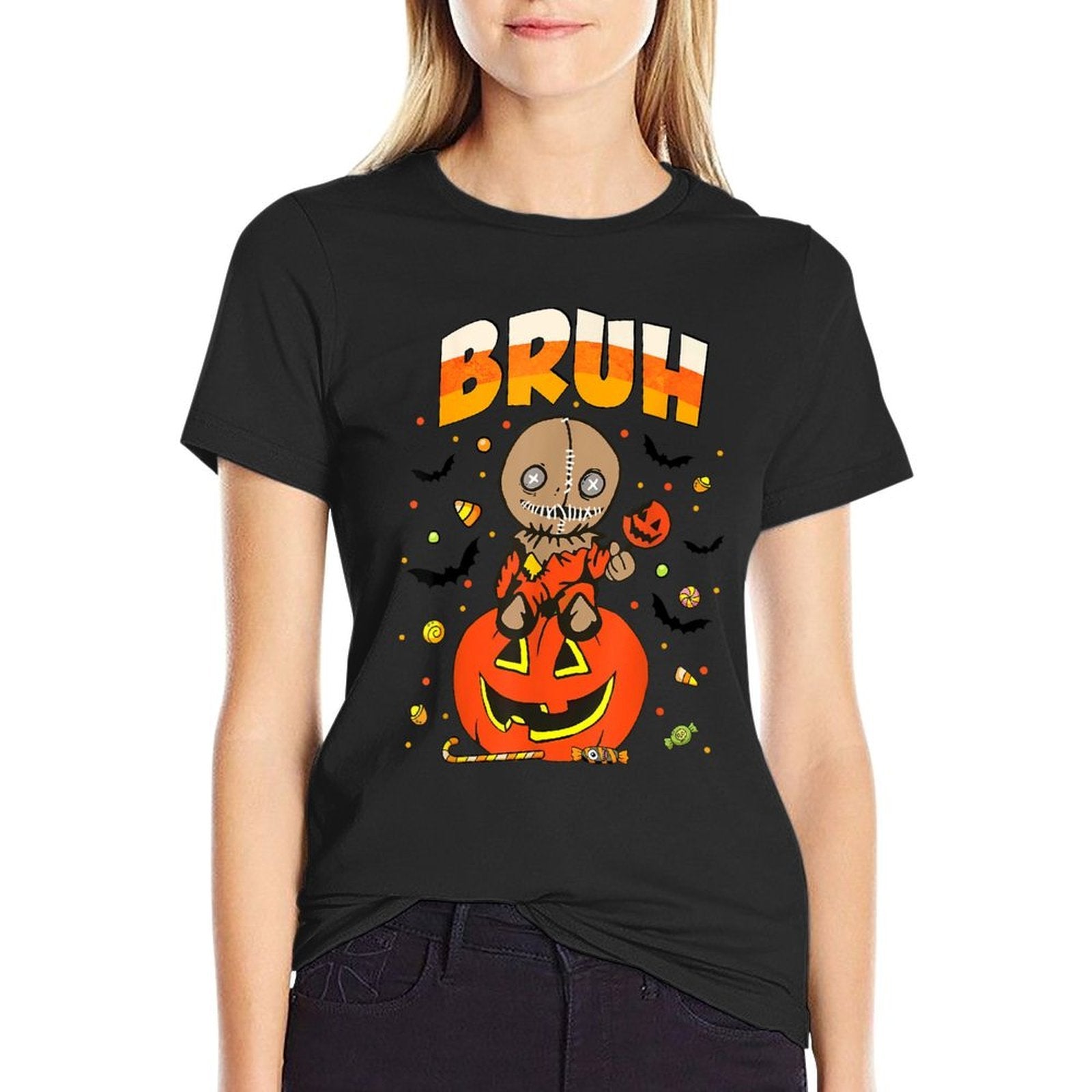 Trick Or Treat Cute Sam Funny Bruh Halloween Costume 2024  Quick-drying T-Shirt