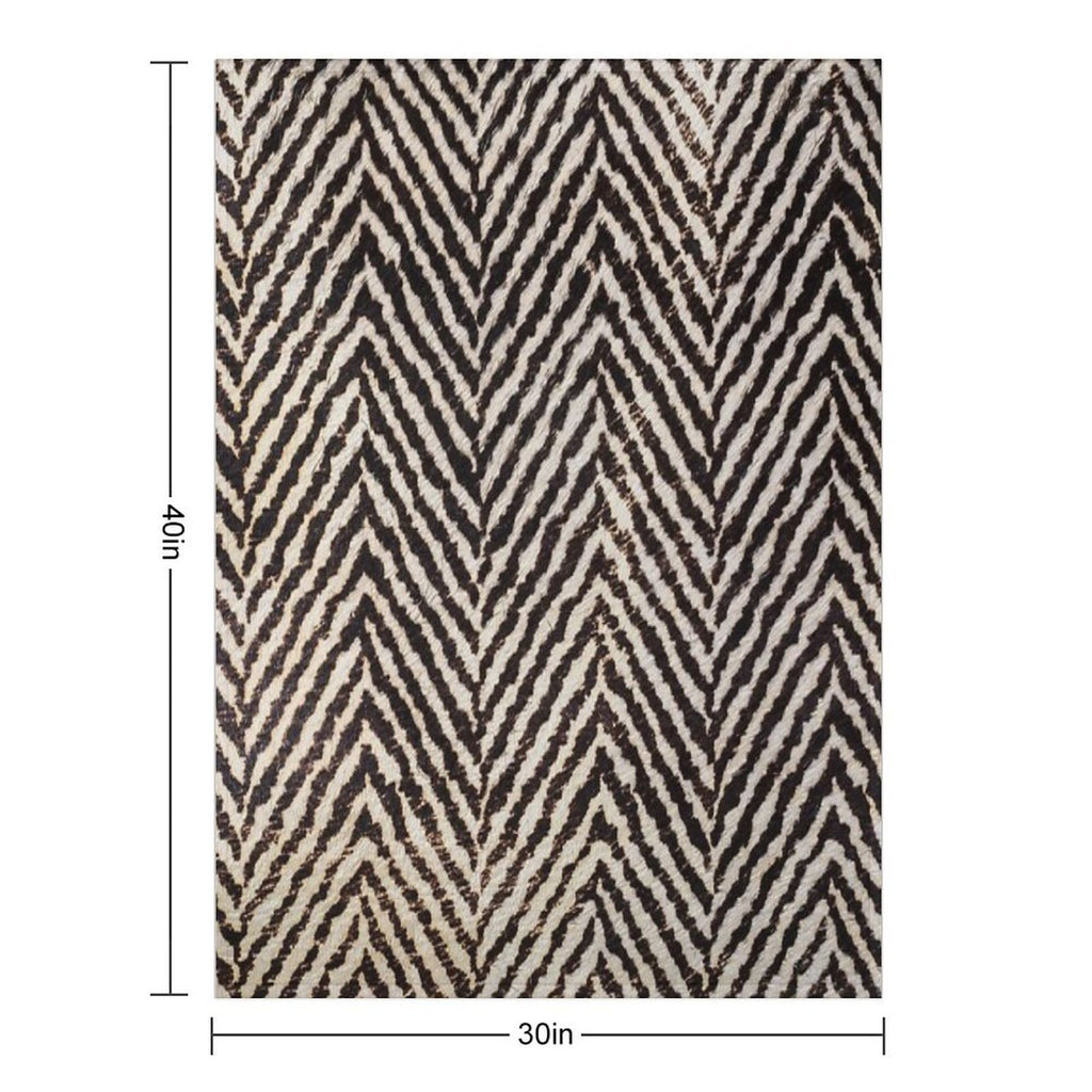 Black And White Pattern Easy Care Throw Blanket