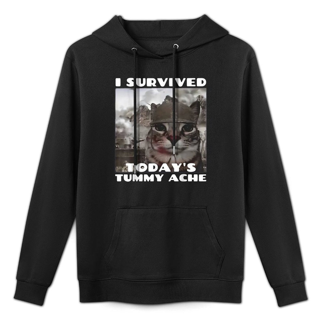 I Survived Todays Tummy Ache Meme Tummy Ache Survivor IBS Layering Staple Hoodie