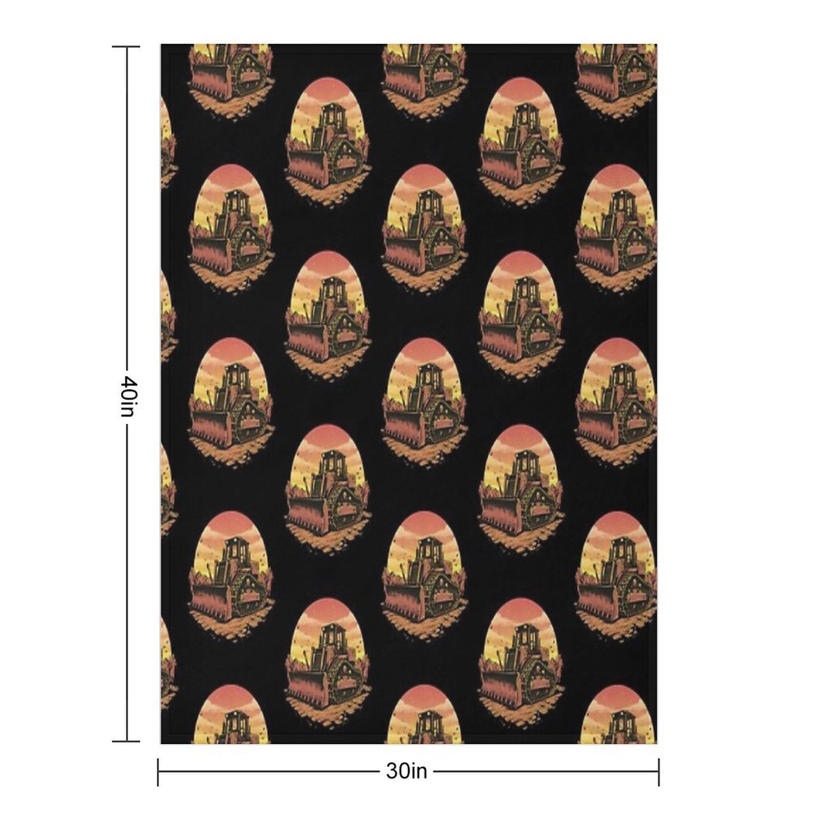 Bulldozer Compact Throw Blanket