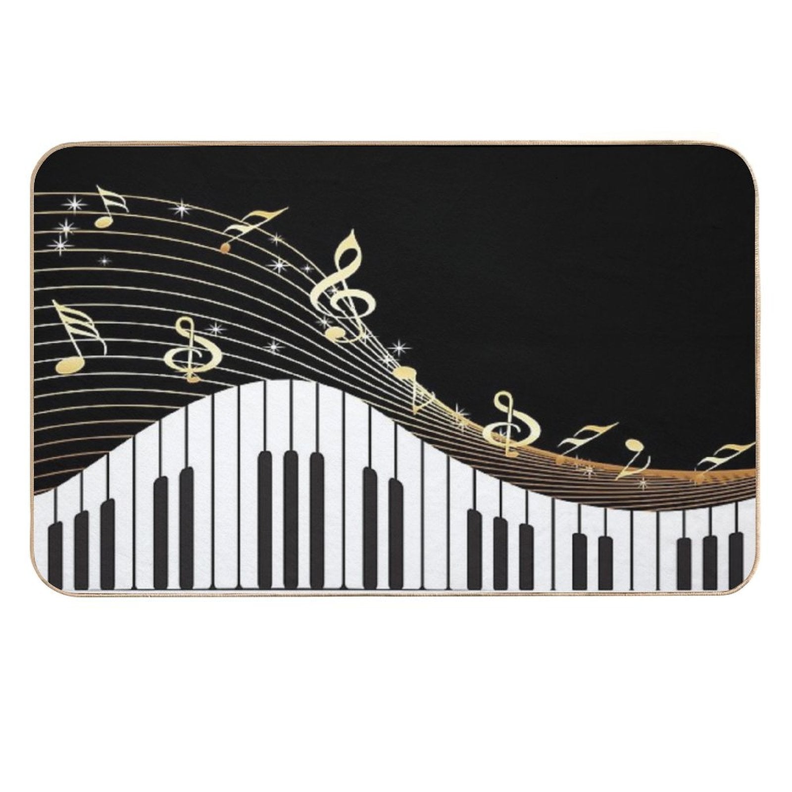 Ivory Keys Piano Music  Non-Slip Bath Mat