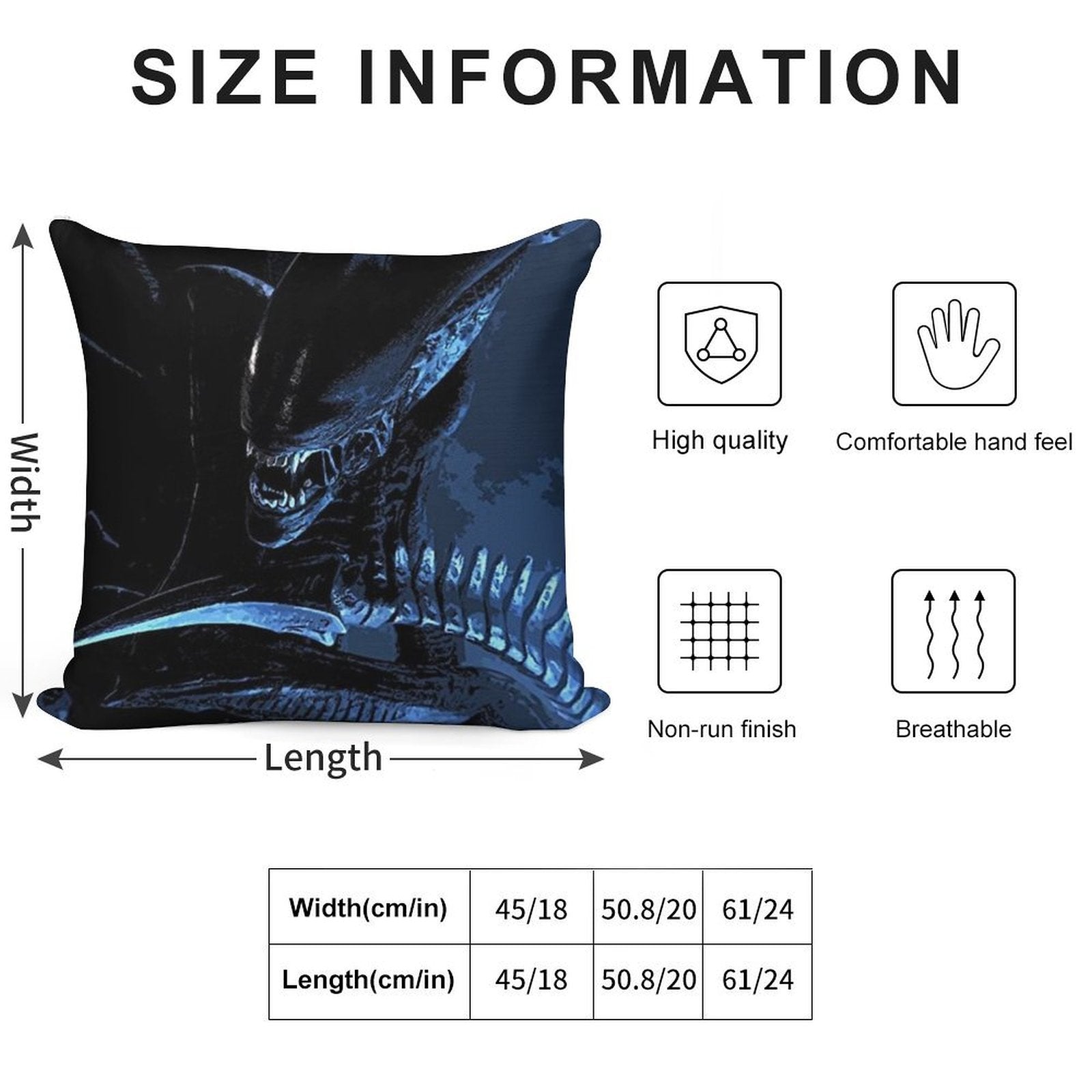 Xenomorph Soft Home Decor Throw Pillow