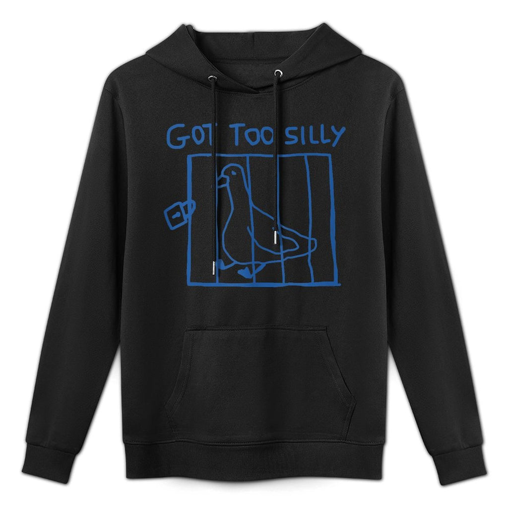 Got Too Silly Meme Silly Goose Funny Kangaroo Pocket Hoodie