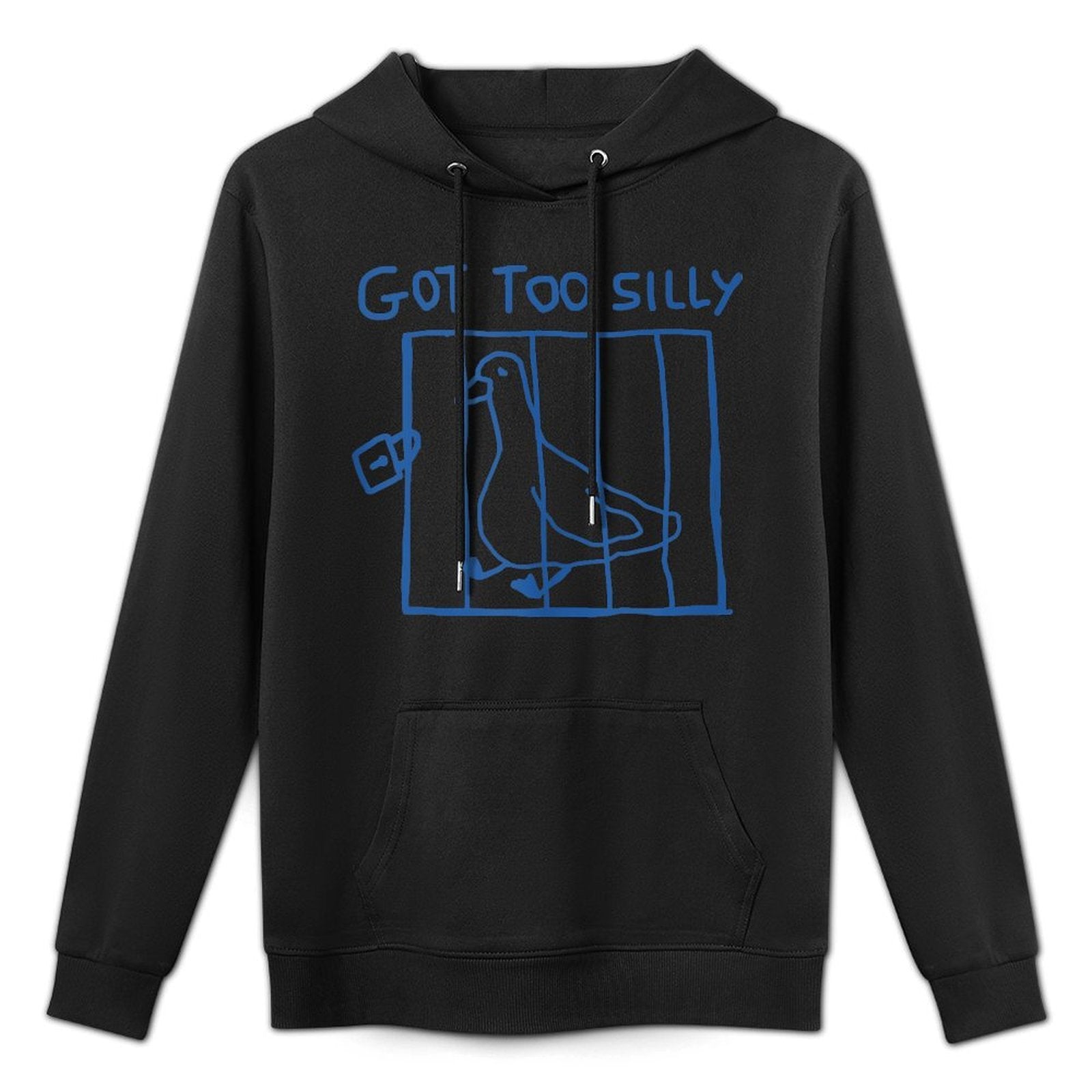 Got Too Silly Meme Silly Goose Funny Kangaroo Pocket Hoodie