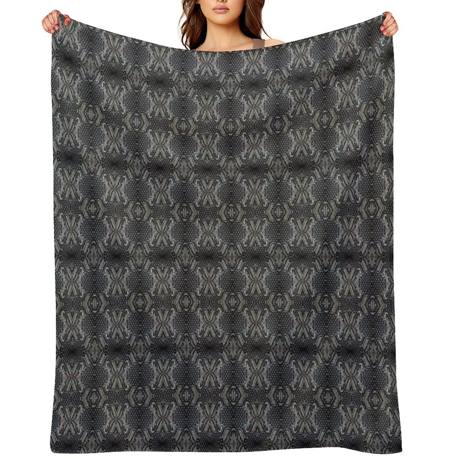 Batik Black And Gold Premier Velvety-soft Throw Blanket