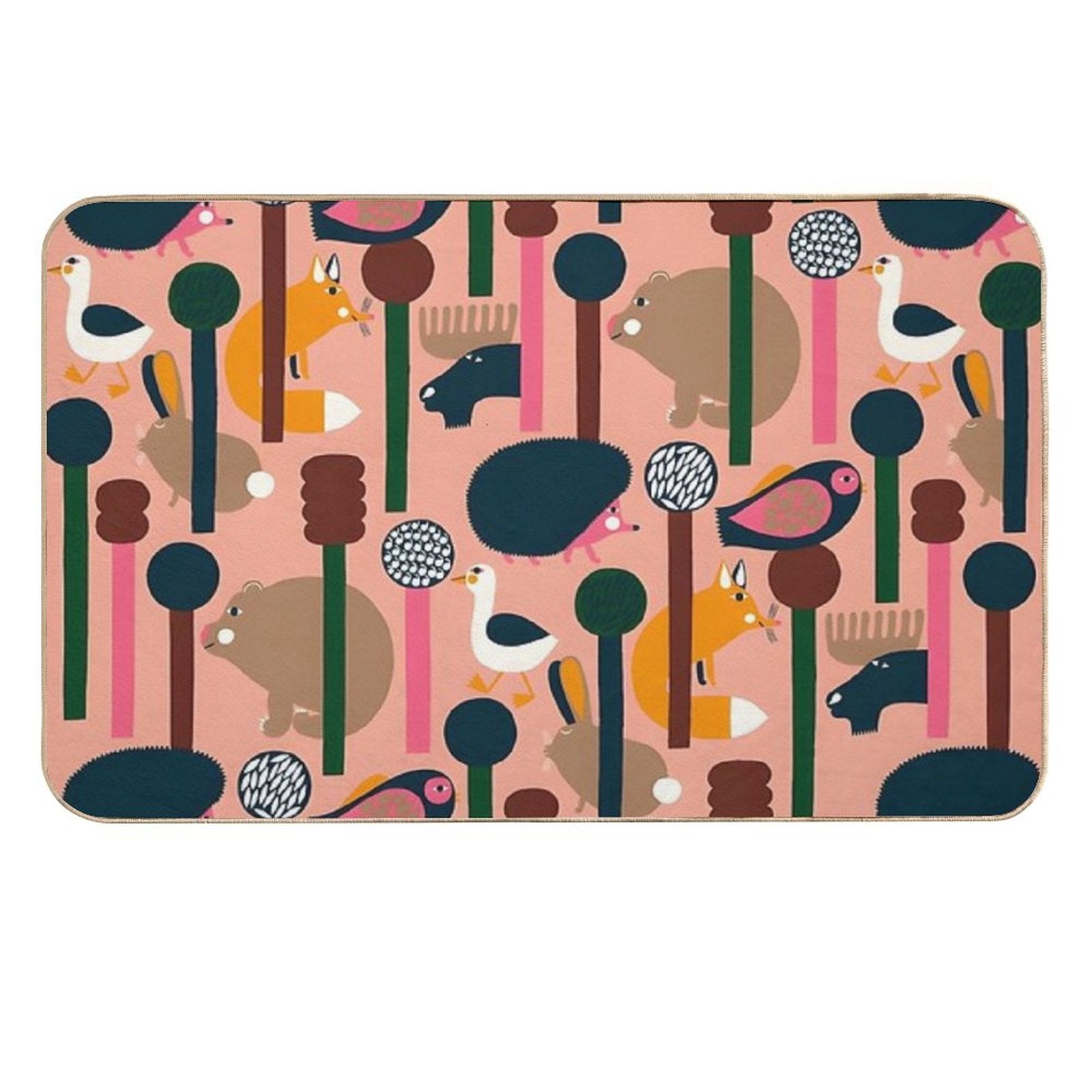 Animal Pattern  Slip-Resistant Bath Mat