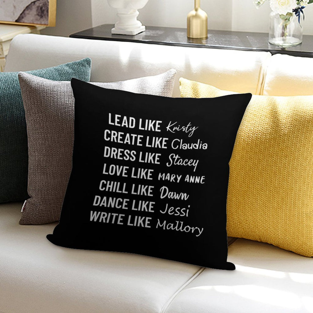 The Baby Sitters Club - Kristy, Claudia, Stacey, Mary Anne, Dawn, Jessi, Mallory Soft Warmth Comfort Throw Pillow
