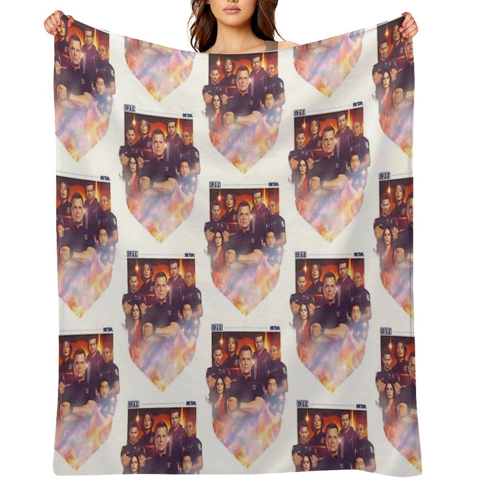 9-1-1  One Team Velvety-soft Throw Blanket