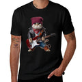 Cat Playing Guitar Cute Funny Cute Kitten Rock Rockin Cat Men Women Girls Kids  Tagless Design T-Shirt