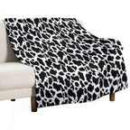 Black & White Cow Print Desinged Items Wrinkle-free Throw Blanket