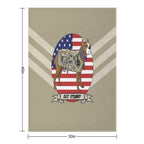 Sergeant Stubby Dog Hero of World War I Beige And Stripes Velvety-soft Throw Blanket