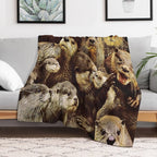 Otters Gift-ready Throw Blanket