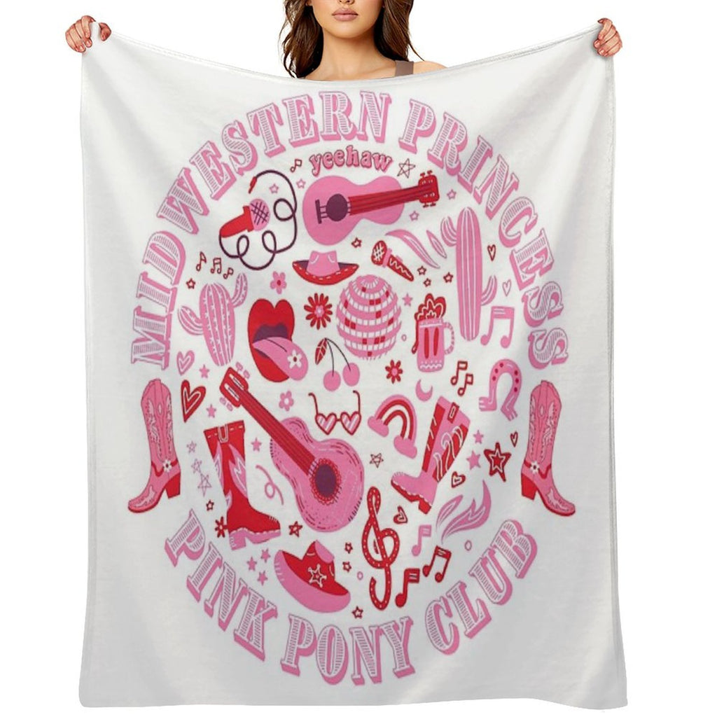Pink Pony Club Chappell Roan Pink Design Sustainable Throw Blanket