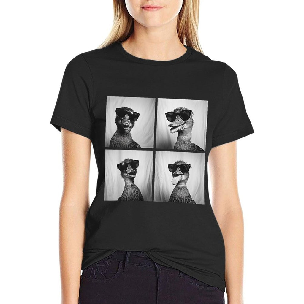 Funny Mallards with Sunglasses Cool Ducks Farm Animals Meme  Eco-friendly Material T-Shirt