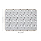 Minimal Red-crowned Crane (Grus Japonensis)  Rapid-Drying Bath Mat