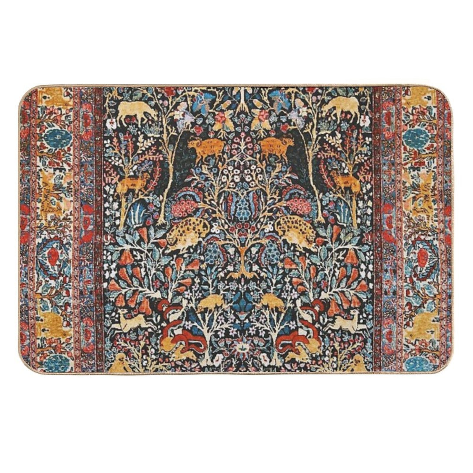 Antique Persian Carpet Print  Easy Maintenance Bath Mat