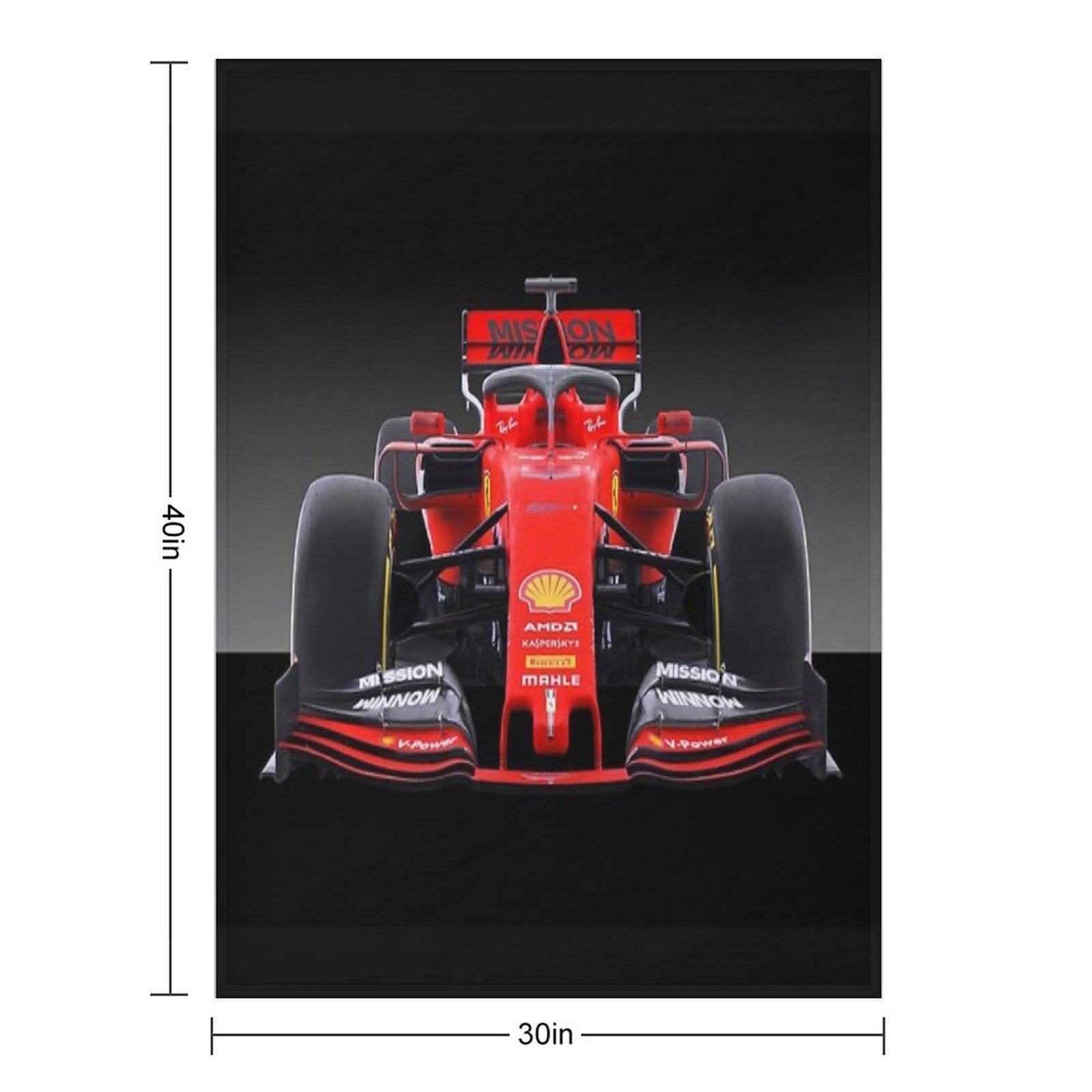 Ferrari F1 Formula 1 (#219) Easy Care Throw Blanket