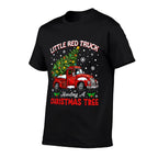Little Red Truck Hauling A Christmas Tree  Breathable T-Shirt