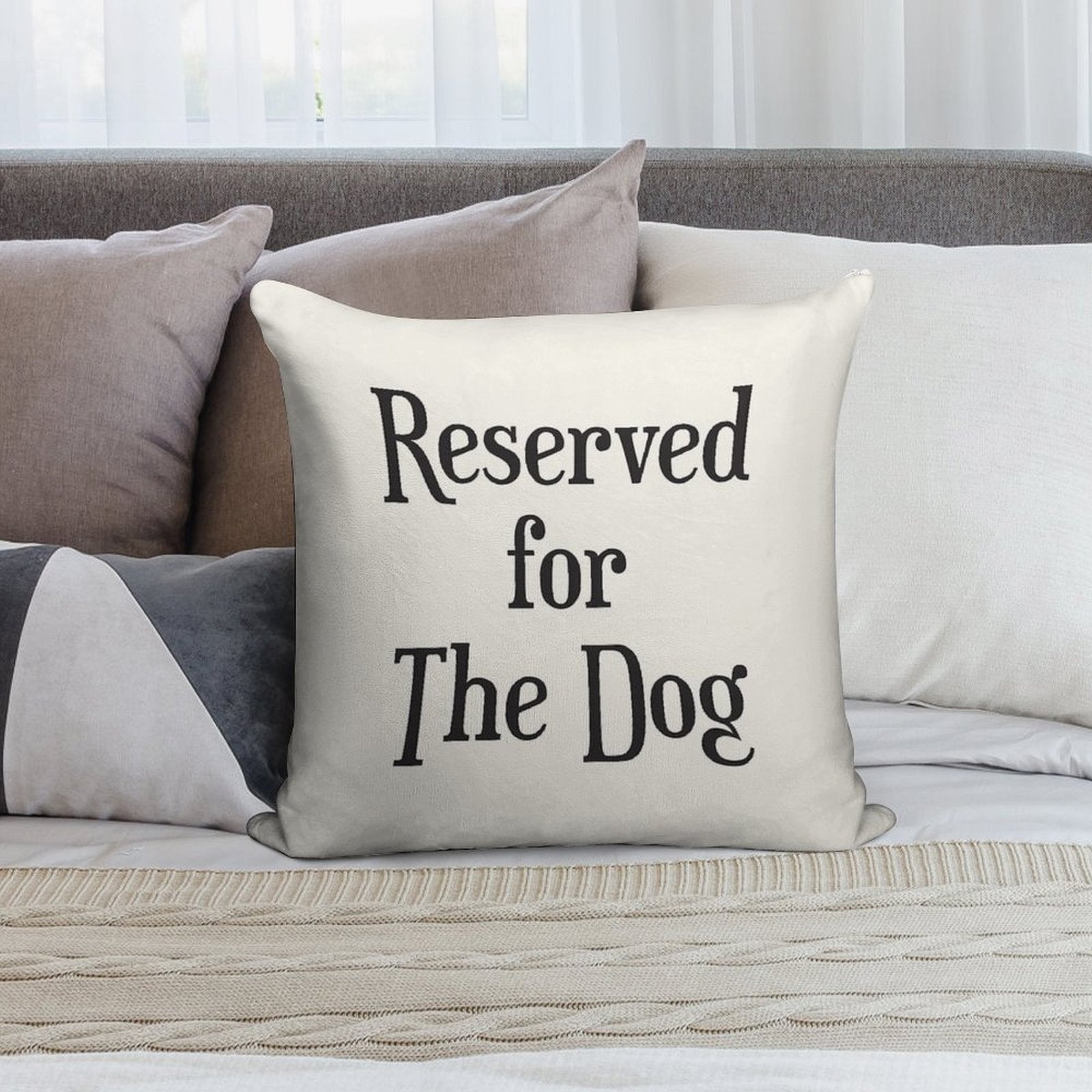 Reserved for The Dog CushionThrow Pillow Soft Easy Maintenance Throw Pillow