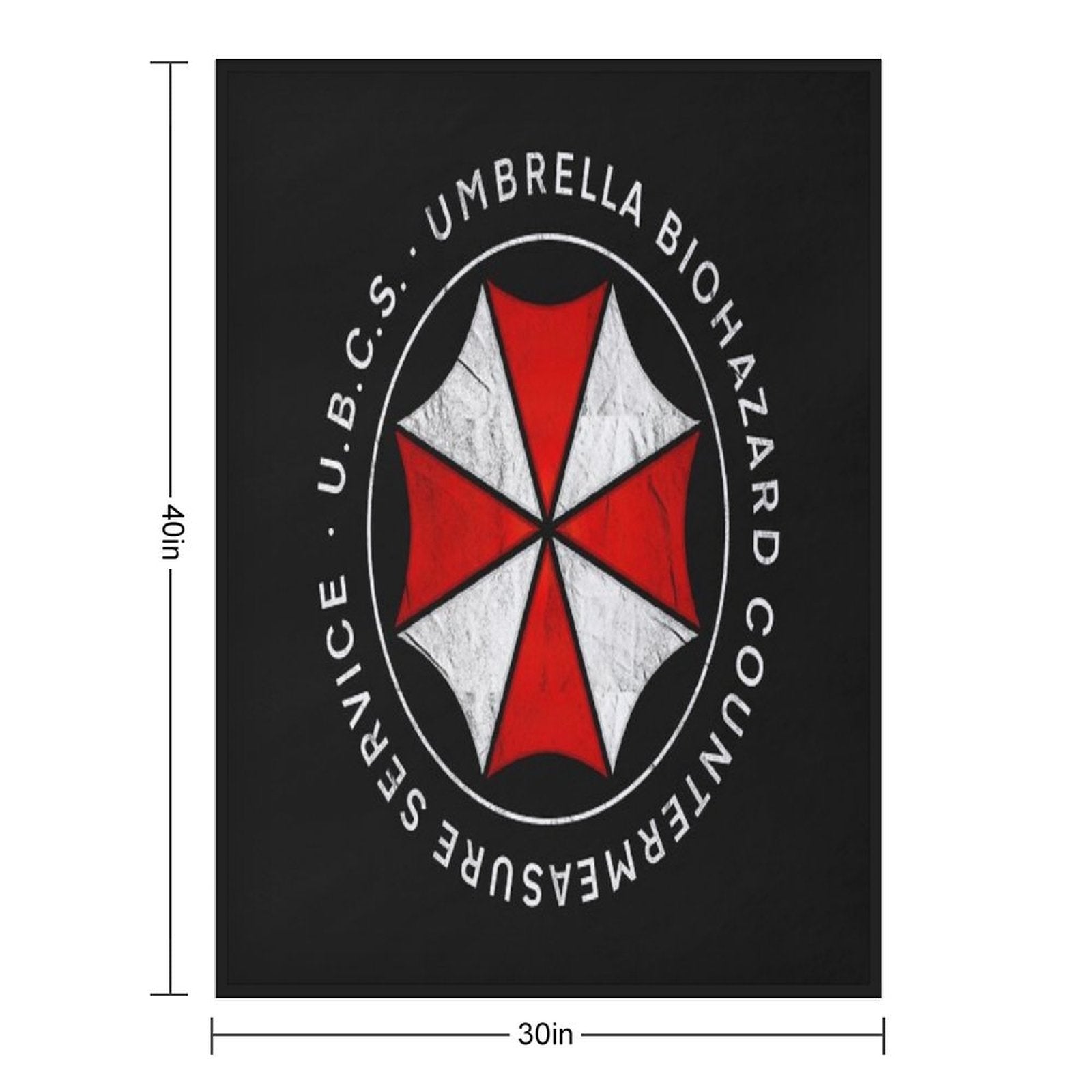 Umbrella Biohazard Countermeasure Service  Resident Evil 3 Plush Throw Blanket