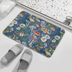 Beetle Mushroom Moth Garden  Rapid-Drying Bath Mat