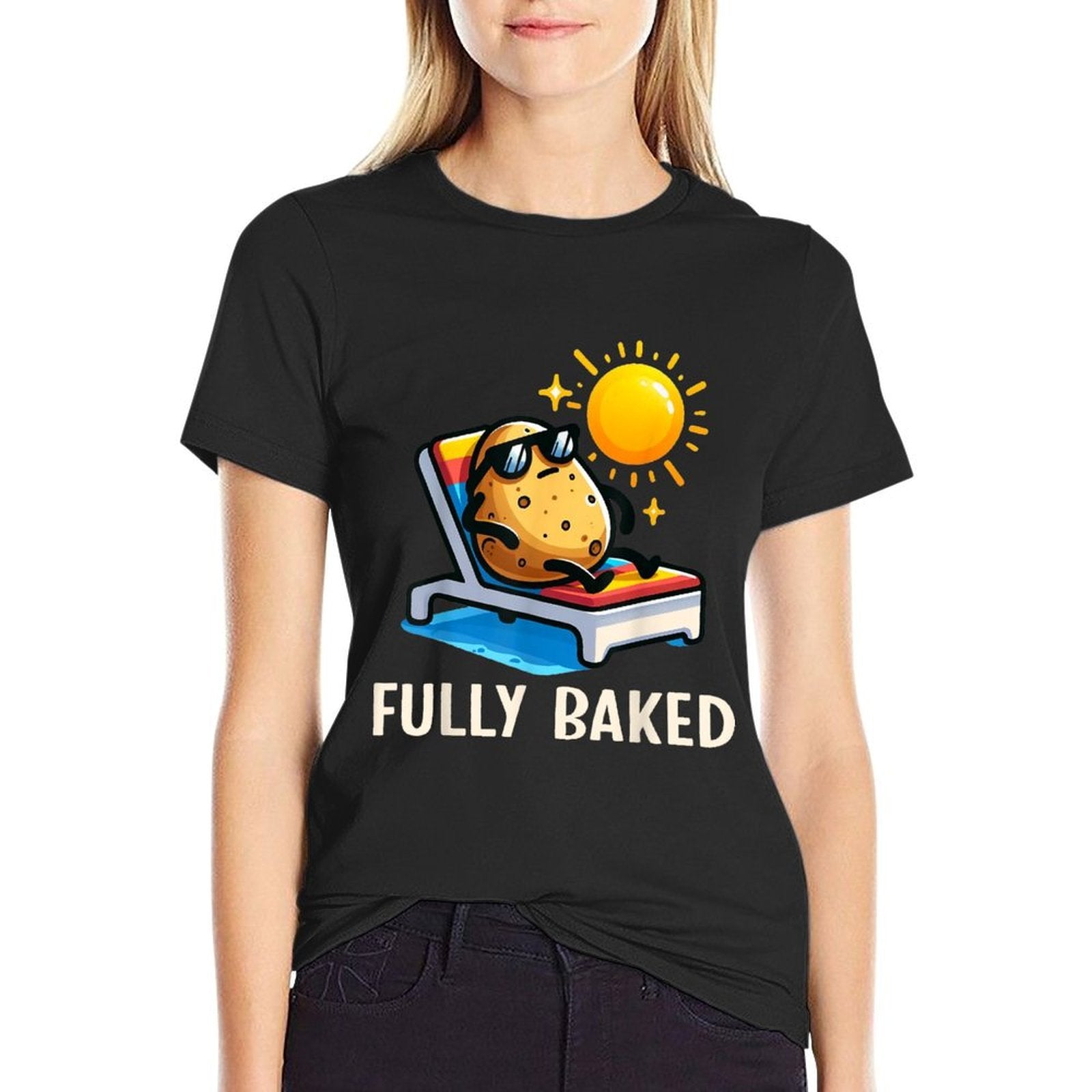 Funny Fully Baked Potato Graphic For Kids  Moisture-wicking T-Shirt