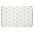 Sunny Yellow Heart Gingham Joy  Anti-Trip Bath Mat