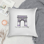 NYU Sticker Soft Skin-Friendly Throw Pillow
