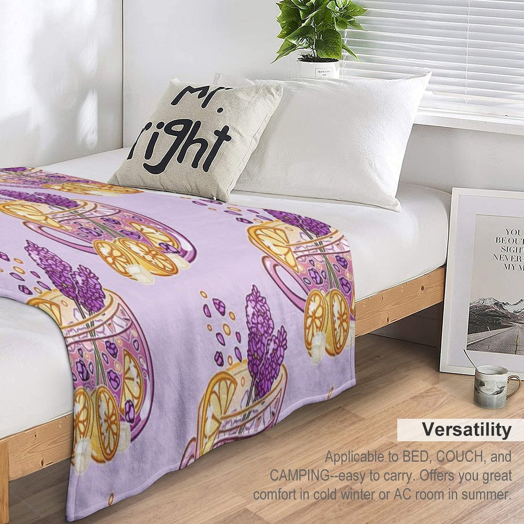 Lavender Lemonade Quick-dry Throw Blanket