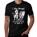 I Was Normal 2 Siberian Huskies Ago - Awesome Cute Dog Men Women  Heathered Texture T-Shirt