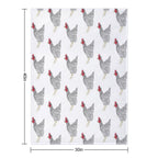 Barred Rock Hen Compact Throw Blanket