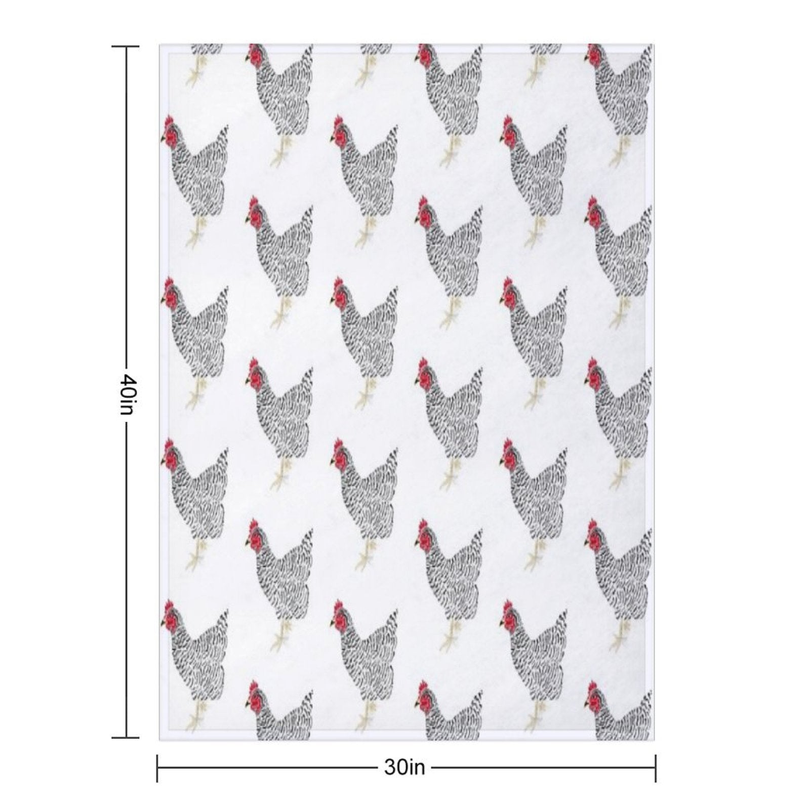 Barred Rock Hen Compact Throw Blanket