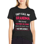 Funny Grandma, Grandma Partner In Crime  Relaxed-fit T-Shirt