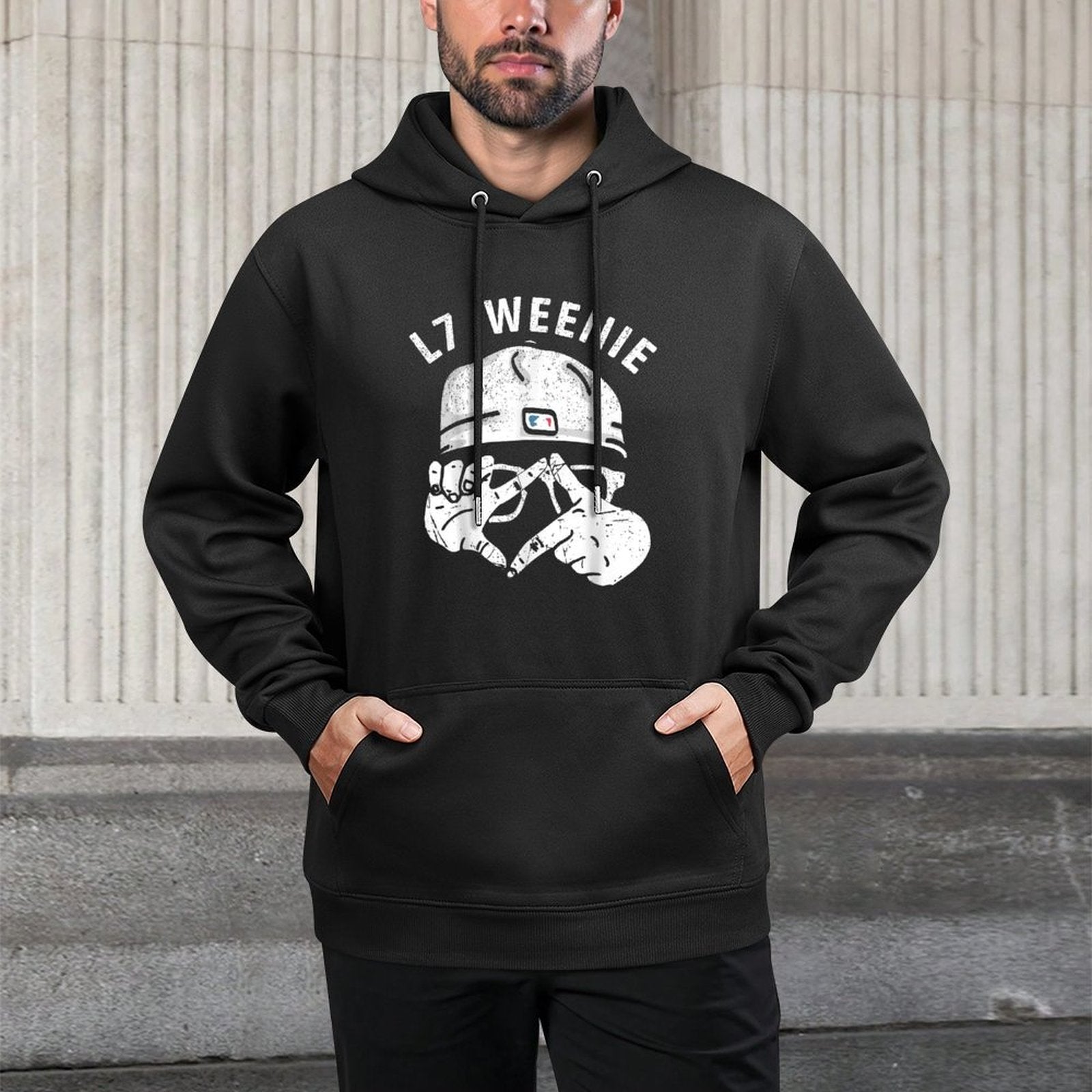 Funny Baseball Softball Season Apparel L7 Weenie Machine Washable Hoodie