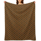 Minimalist Honeycomb Brown And Taupe Compact Throw Blanket