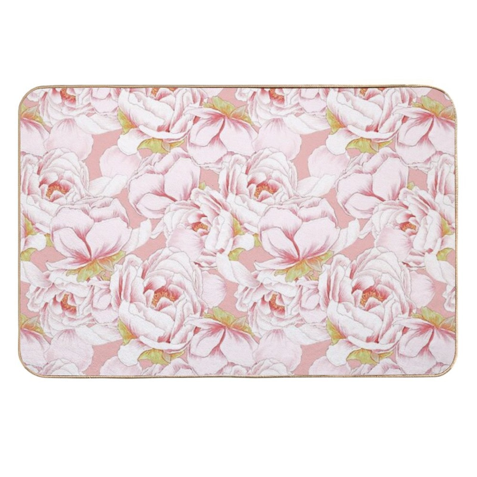 Peonies  Stain-Proof Bath Mat