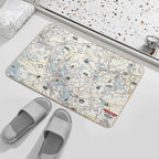 Muskoka Lakes Tourist Map 1949  Slip-Resistant Bath Mat