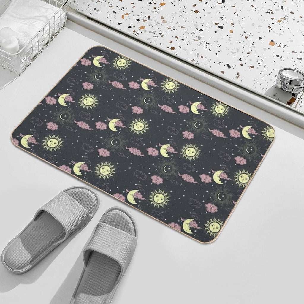 Stars Sun And Moon Durable Bath Mat