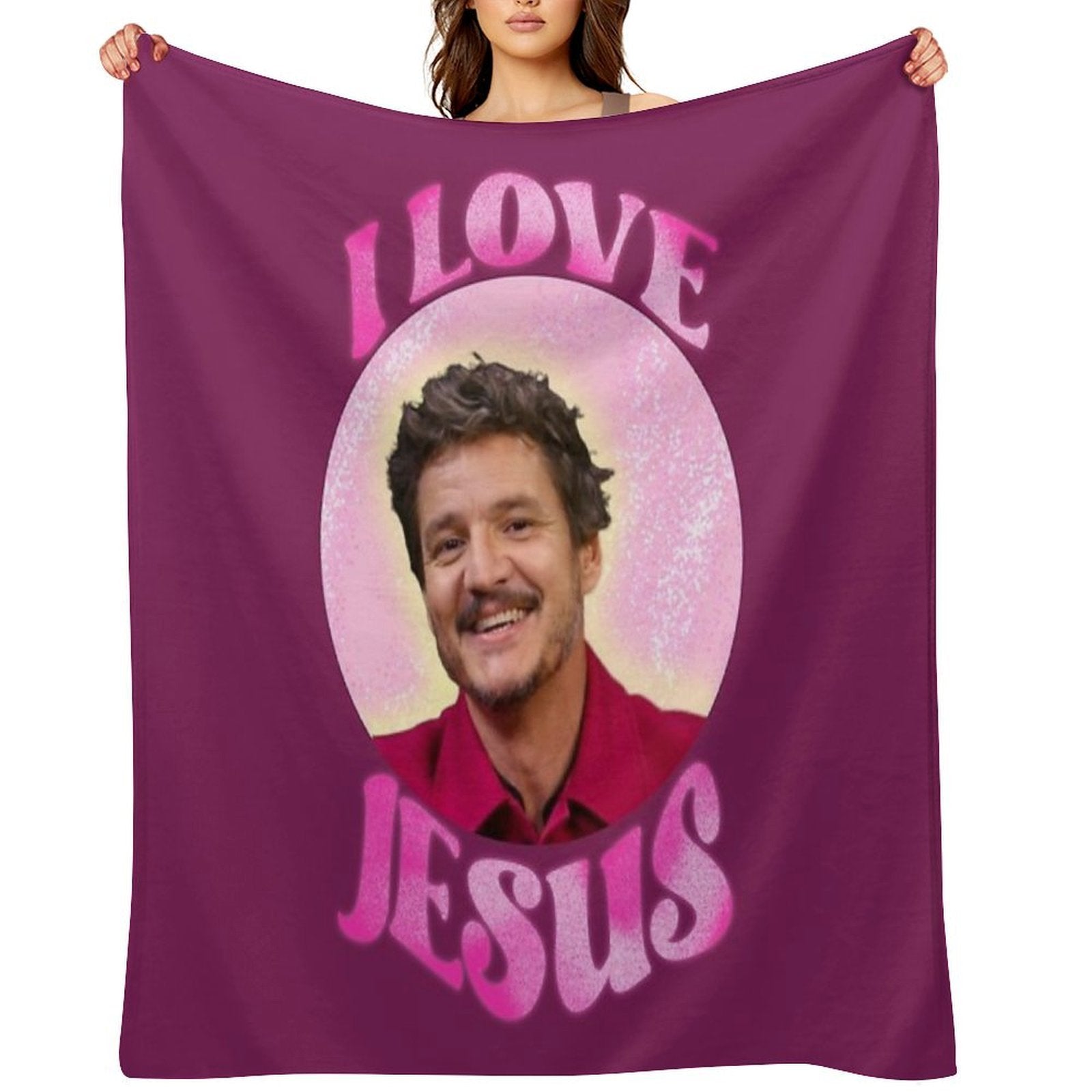 Pedro Pascal Jesus Comfort Throw Blanket
