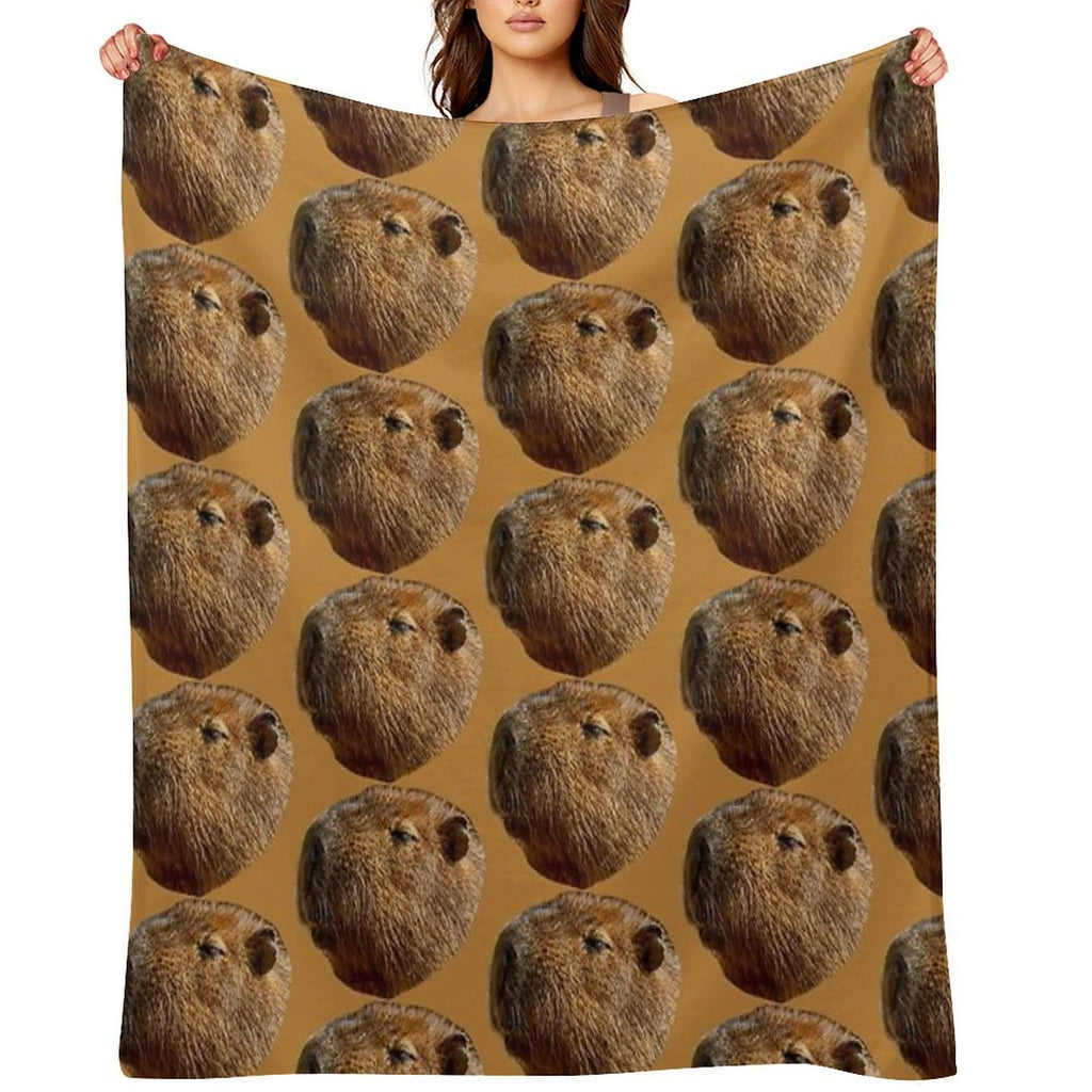 Just Resting Capybara Plush Throw Blanket