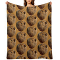 Just Resting Capybara Plush Throw Blanket