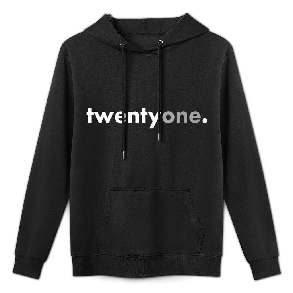 Minimalist Twenty-One 21st Birthday Shape Retention Hoodie