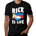 Rice Is Life Philippine Rice Lover  Oversized Silhouette T-Shirt